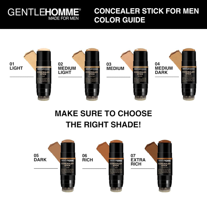 Corrector en barra con brocha para hombres - Borrador de ojeras - C...