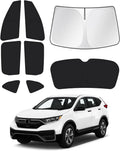 Persianas de ventana para Honda CRV 2017-2022 CR-V 2017-2022, accesorios para parabrisas de ventana lateral y trasera, protección de privacidad para camping, mantiene el vehículo fresco, color negro, 8 unidades
