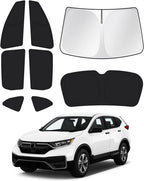 Persianas de ventana para Honda CRV 2017-2022 CR-V 2017-2022, accesorios para parabrisas de ventana lateral y trasera, protección de privacidad para camping, mantiene el vehículo fresco, color negro, 8 unidades