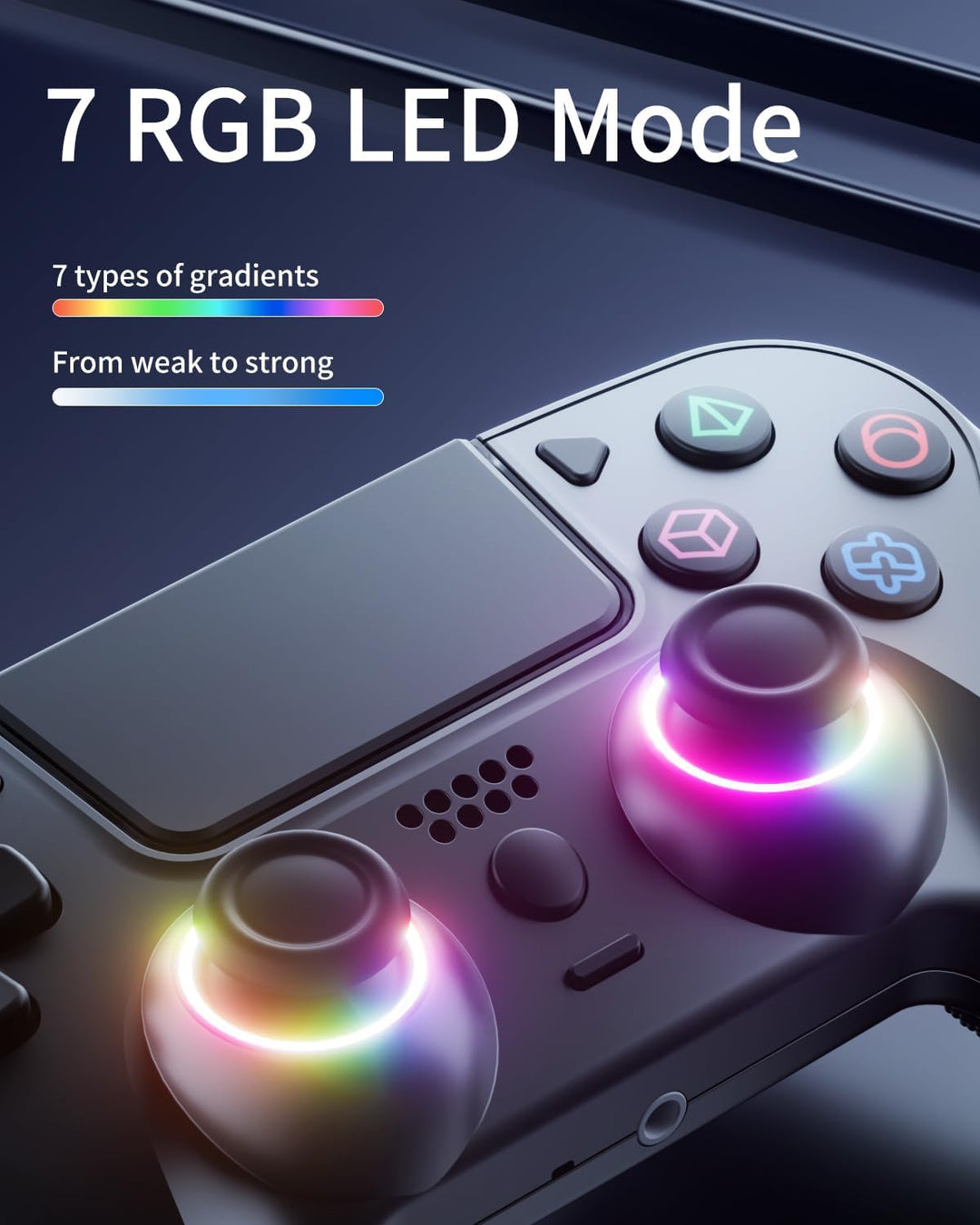 Controlador inalámbrico negro compatible con