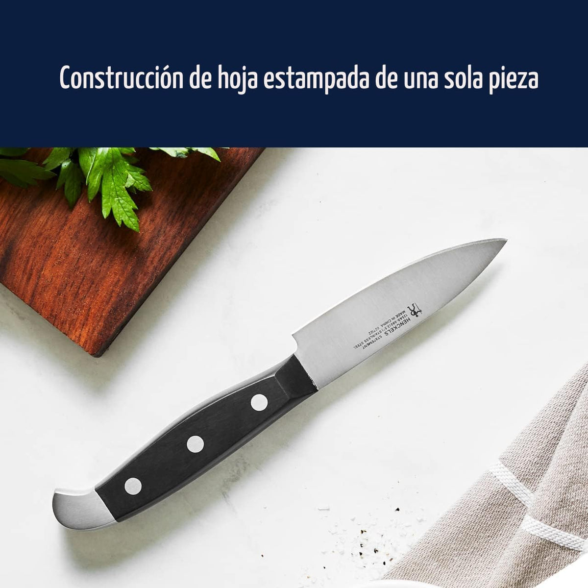 Henckels Statement - Juego de cuchillos de 20 piezas, afilado para maquinilla de afeitar, ingeniería alemana, marrón