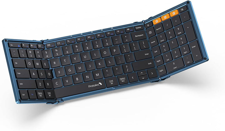ProtoArc XK01 - Teclado Bluetooth plegable, teclado inalámbrico por...