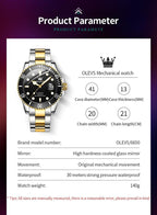OLEVS Reloj Automático Mecánico para Hombre de Lujo, Recia Carga Automática