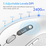 XBG Ratón Bluetooth inalámbrico B15pro, Bluetooth 5.0\/4.0 y 2.4G T...