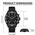 OLEVS Relojes para hombres con correa negra, Reloj cronógrafo profesional para hombres