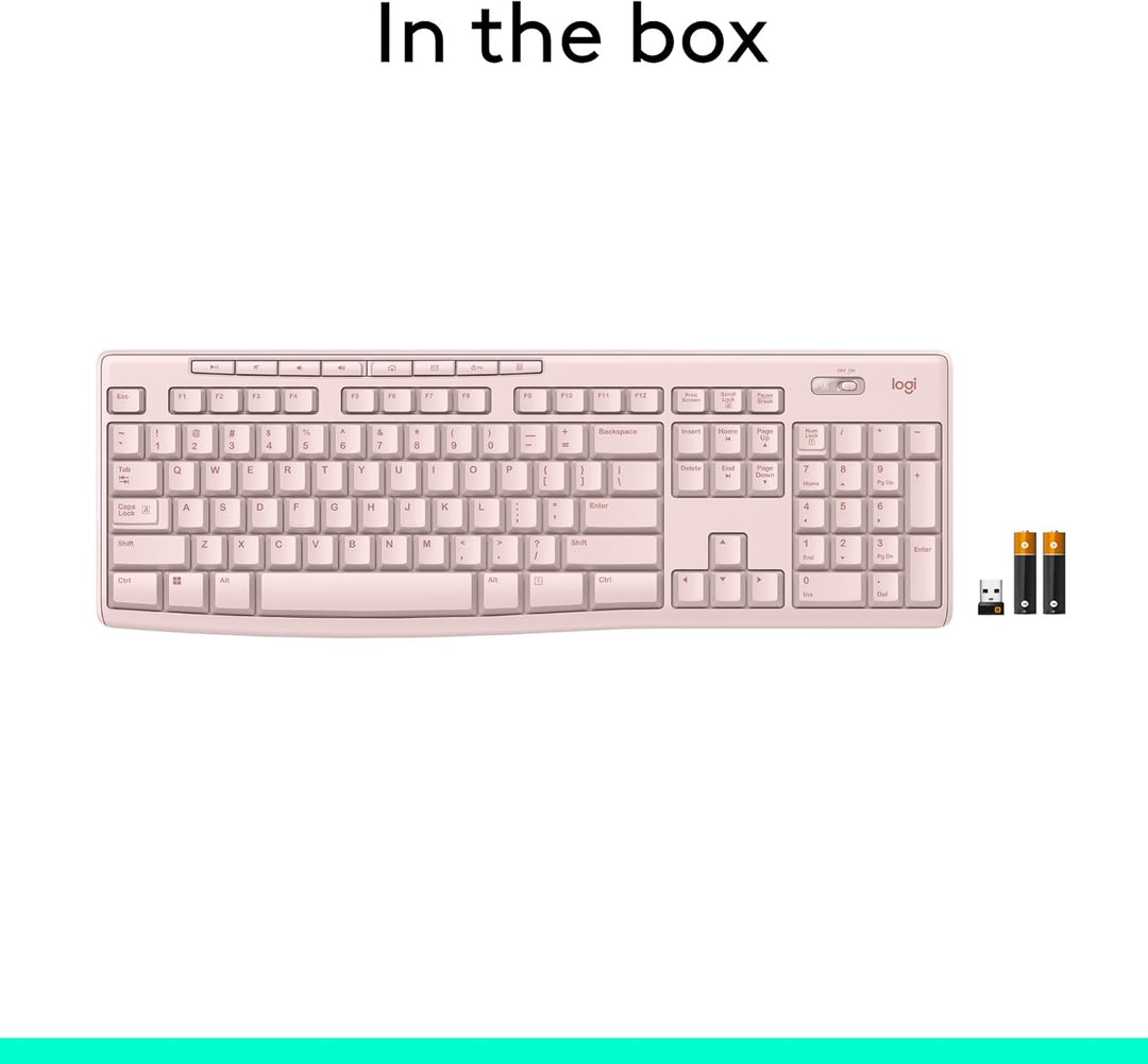 Logitech Teclado inalámbrico K270 para Windows, inalámbrico de 2,4...