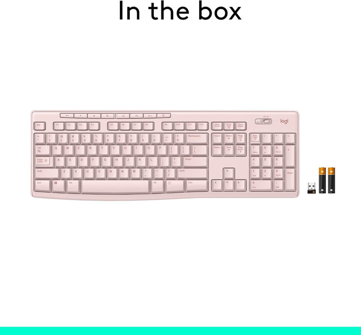 Logitech Teclado inalámbrico K270 para Windows, inalámbrico de 2,4...