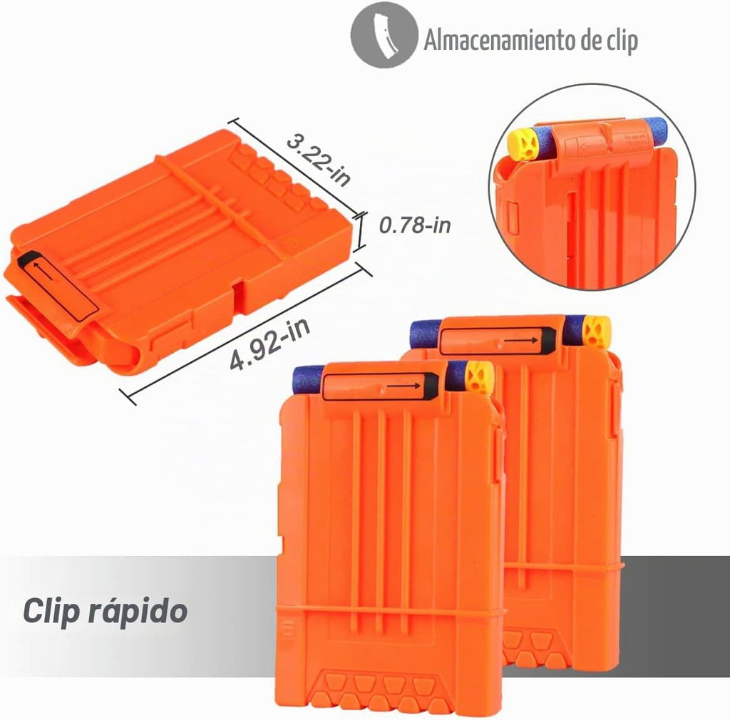2 juegos de chaleco táctico Exsport, 2 chaquetas tácticas de élite para pistola Pack N-Strike 2 manos de muñeca, 2 clips de recarga rápida, 2 anteojos de protección y 2 máscaras para niños