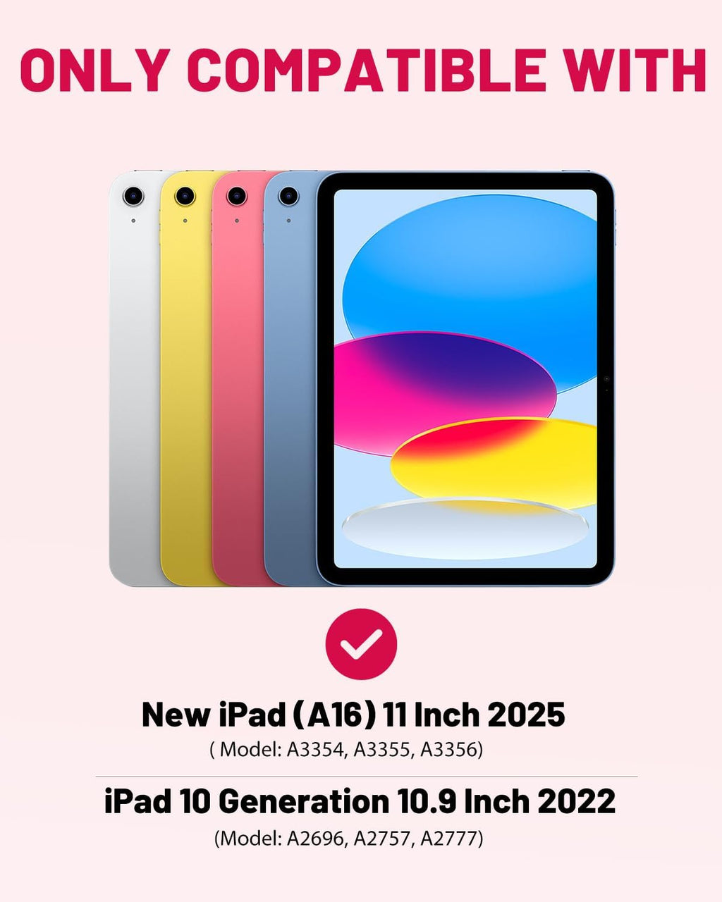 MoKo Funda para iPad (A16) de 11ª/10ª generación con teclado retroiluminado