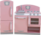 KidKraft Cocina y refrigerador rosado retro, Rosado