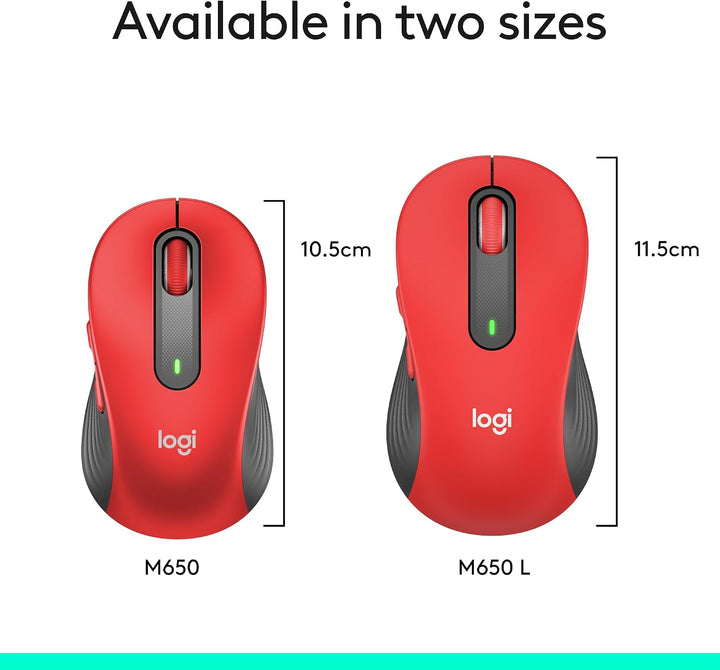 Logitech Ratón inalámbrico Signature M650 L de tamaño completo - Ma...