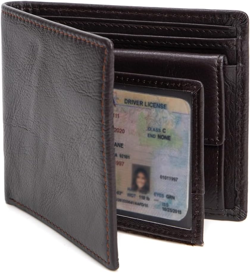ITSCOSY Billetera para hombre con bloqueo RFID, suave, de piel auté...