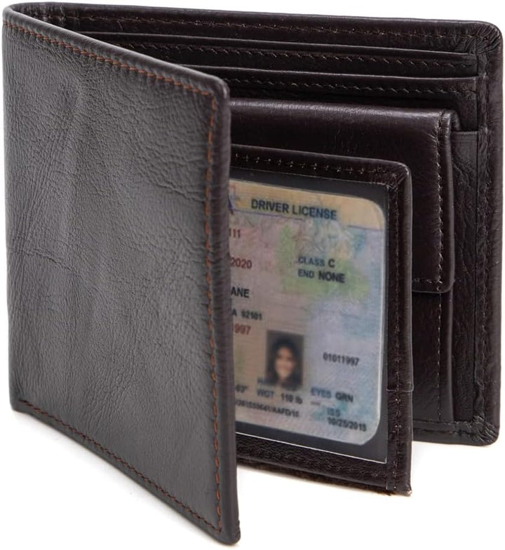 ITSCOSY Billetera para hombre con bloqueo RFID, suave, de piel auté...