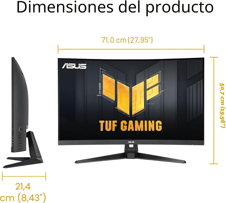 ASUS TUF Gaming VG32WQ3B - Monitor curvo para juegos de 31.5\u201D...