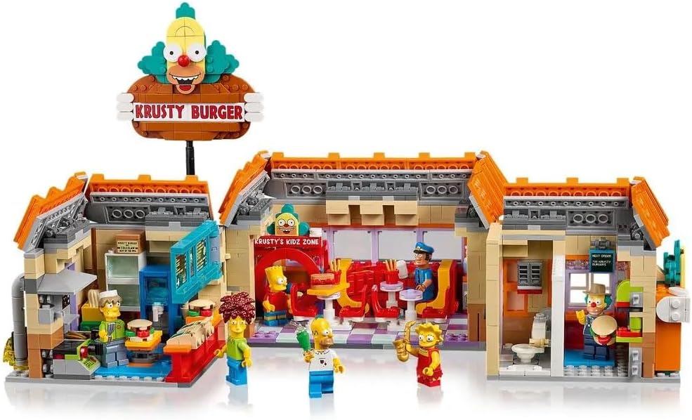 LEGO Icons Los Simpsons: Krusty Burger, Kit de Construcción para De...