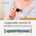 Correa de reloj inteligente para mujer, hecha a mano, compatible con caras de Apple de 1.496 a 1.772 pulgadas