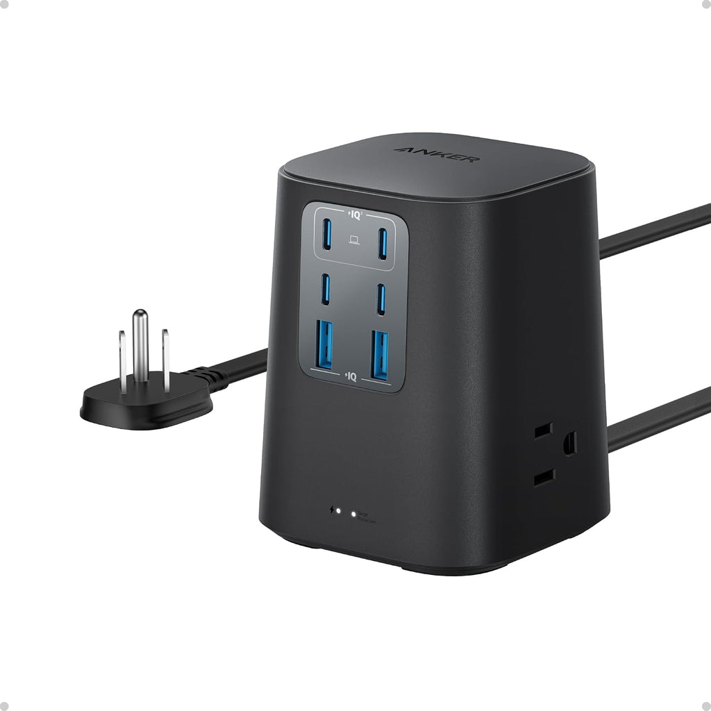 Anker Cargador de Escritorio, regleta 9-en-1 con protector contra sobretensiones de 300J, 100W