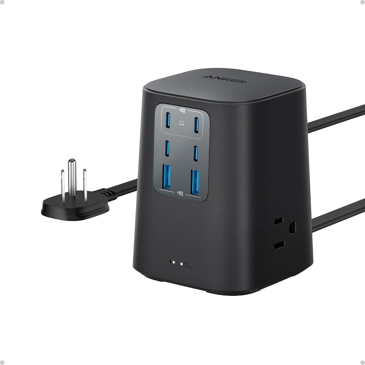 Anker Cargador de Escritorio, regleta 9-en-1 con protector contra sobretensiones de 300J, 100W