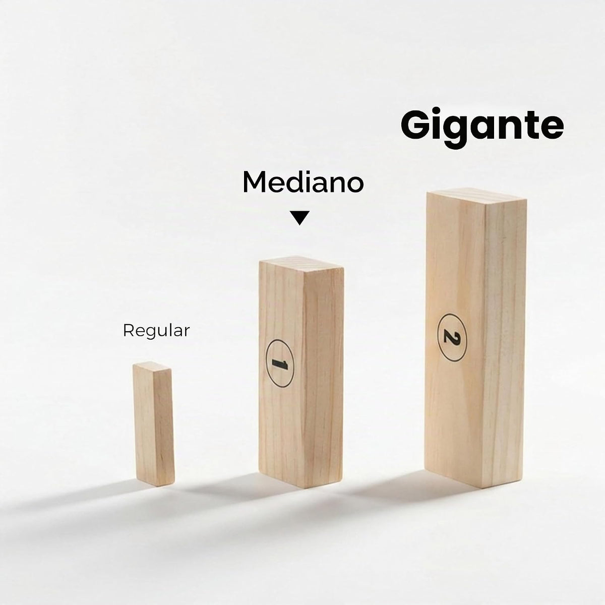 Outdoor Games - Torre de caída mediana con 54 bloques de madera, juego de