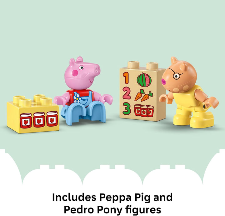 LEGO DUPLO Peppa Pig Tractor and Market - Juguete de construcción p...