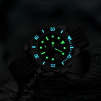 ADDIESDIVE Reloj de buceo para hombre de 1.614 in con movimiento de cuarzo para hombre, esfera fácil de leer, 200 M, impermeable, BGW9, luminoso, analógico, naranja, rojo, verde/negro, esfera