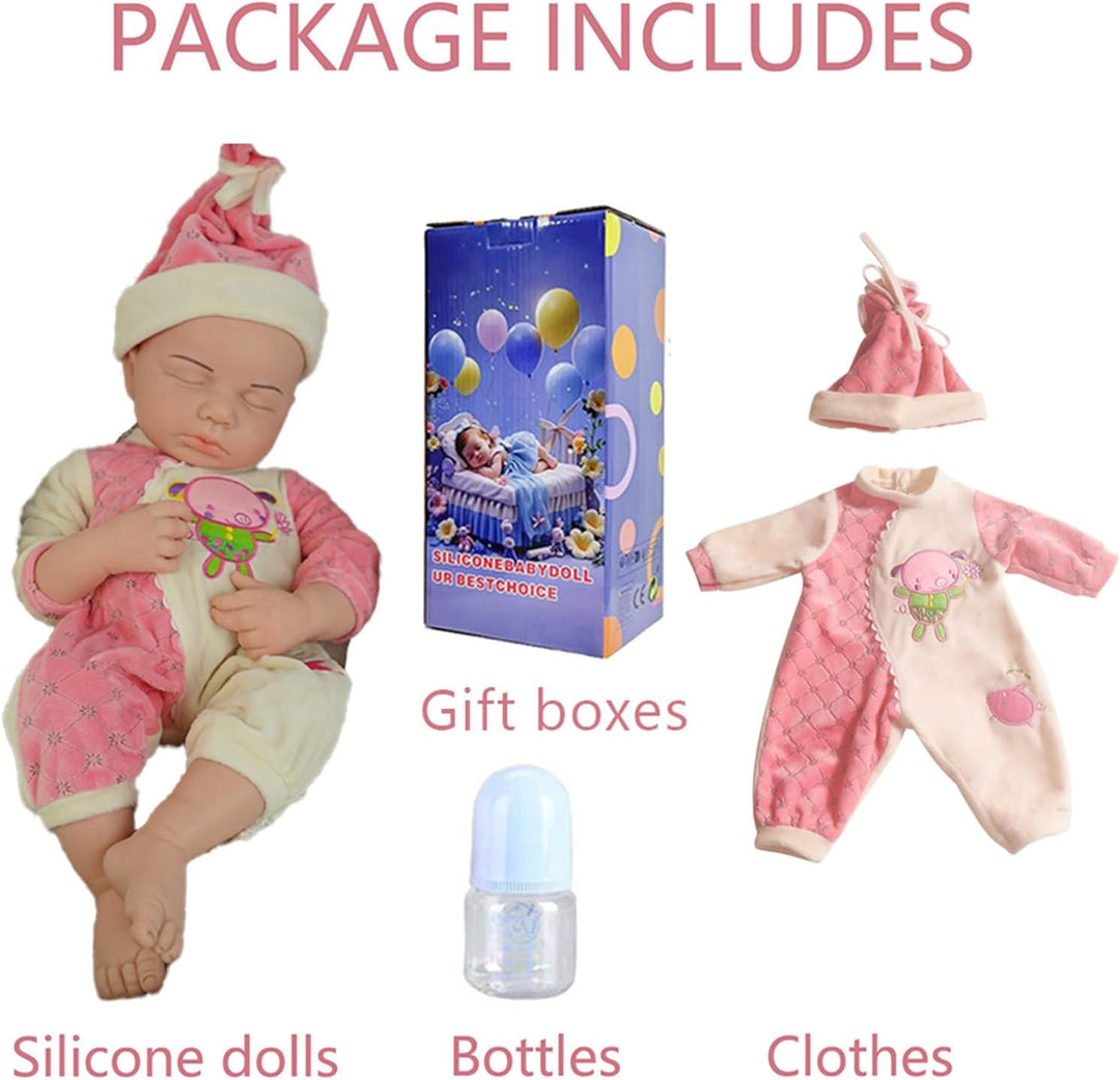 Muñeca Reborn de silicona de cuerpo completo para niña, de 18.5 pul...