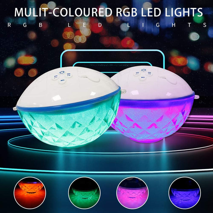Altavoces Bluetooth con luces coloridas, portátil, con nivel de pro...