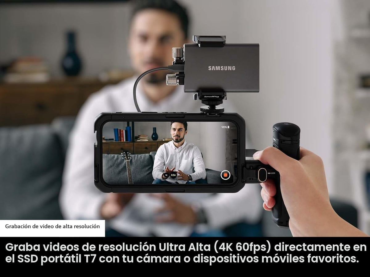 Samsung T7 SSD portátil, unidad externa de estado sólido de 1 TB, v...