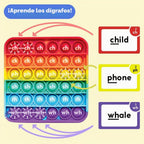 THE FIDGET GAME Science of Reading - Tarjetas didácticas y alfombrillas de estallido, dígrafos maestros y sílabas, kit educativo atractivo para dislexia y lectores jóvenes, grados 1-3