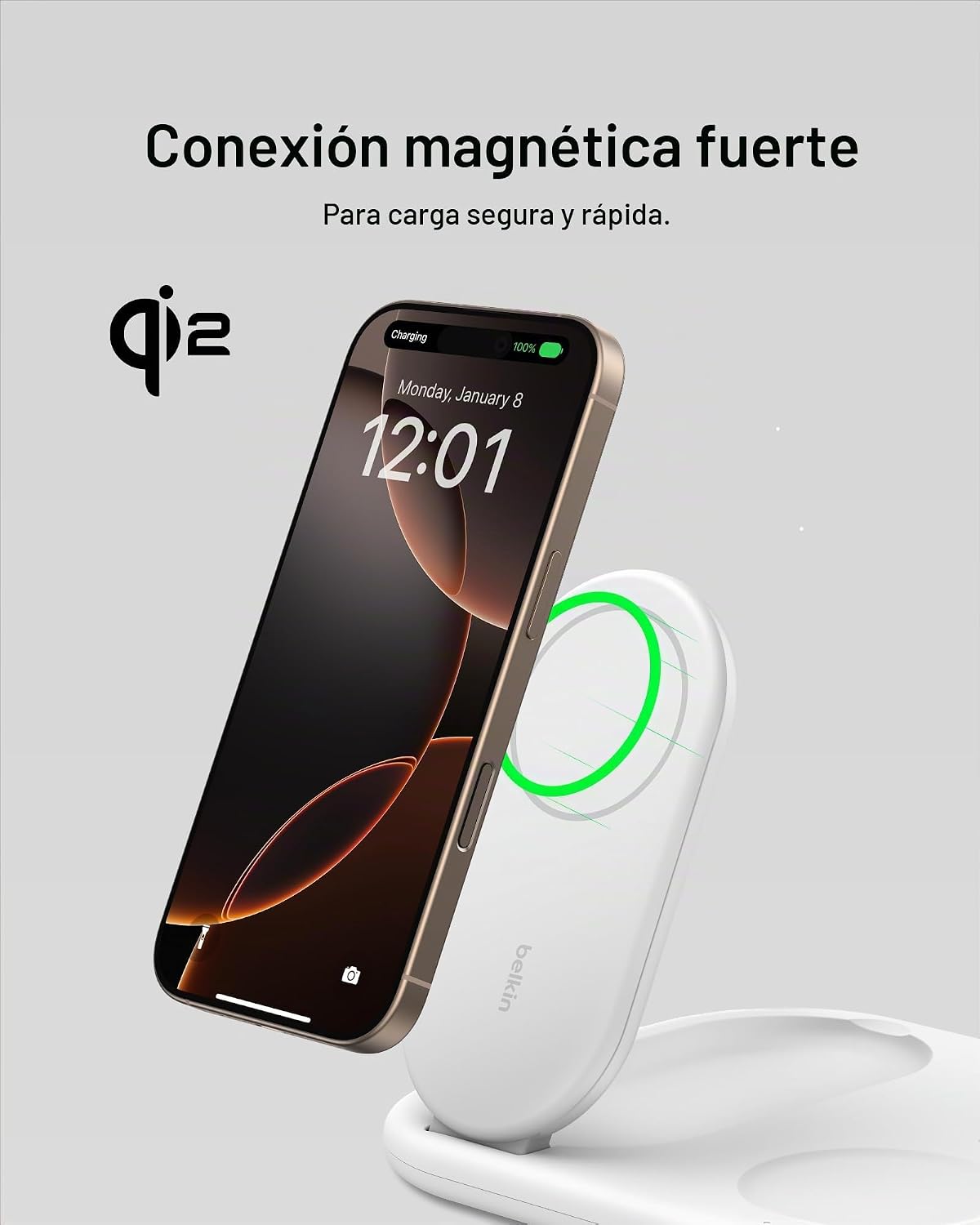 Belkin Qi2 Magnetic Wireless carga Station, 3 en 1 Foldable Charger