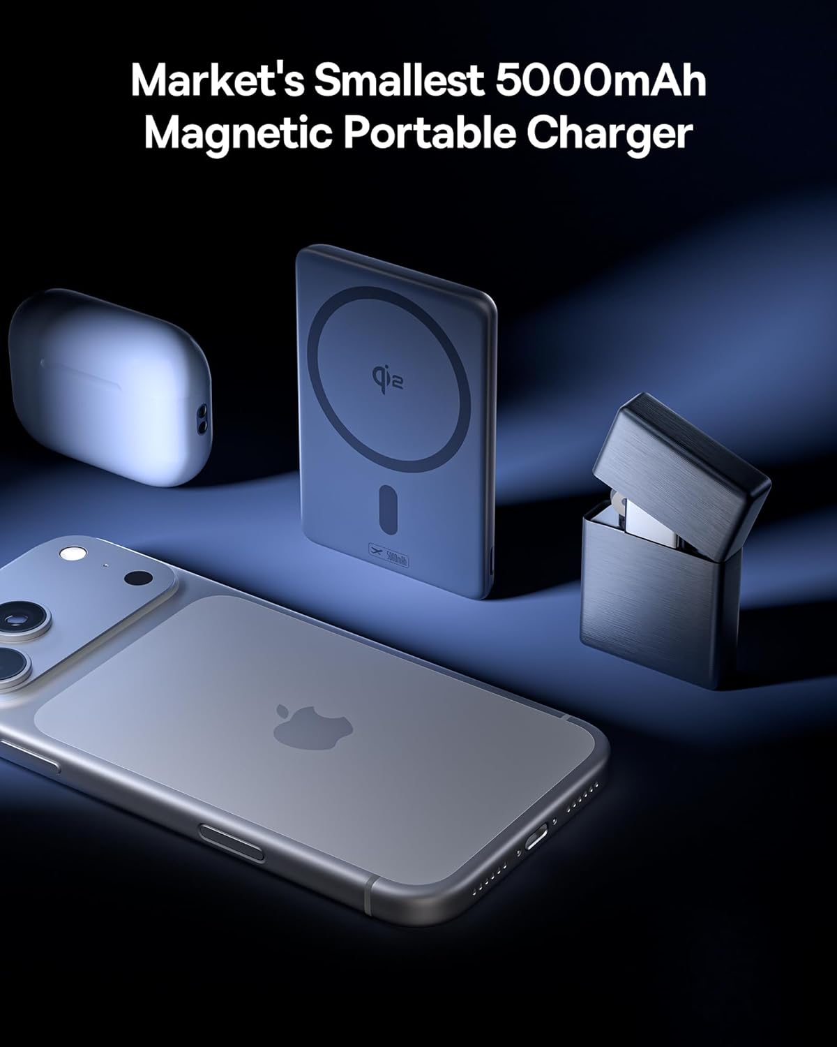 Baseus Picogo Power Bank, cargador portátil MagSafe de 15 W con cer...