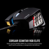Corsair Scimitar RGB Elite Mouse para juegos MOBA\/MMO con cable -...