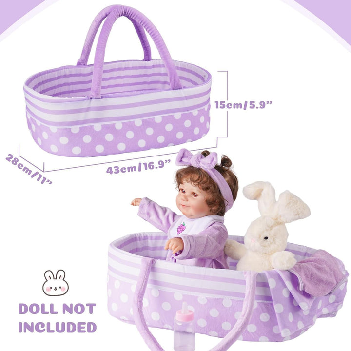 BABESIDE 8 piezas de ropa de muñeca Reborn con moisés para muñecas...