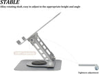 Soporte ergonómico para laptop, diseño ergonómico y ángulo ajustable, plegable para laptops, portátiles de hasta 17.3 pulgadas (plateado)