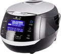 Arrocera Yum Asia Sakura con tazón de cerámica y lógica difusa avanzada (8 tazas, 1.5 litros) 6 funciones de cocción de arroz, 6 funciones de multicocción, pantalla LED táctil, 120V de potencia (negro