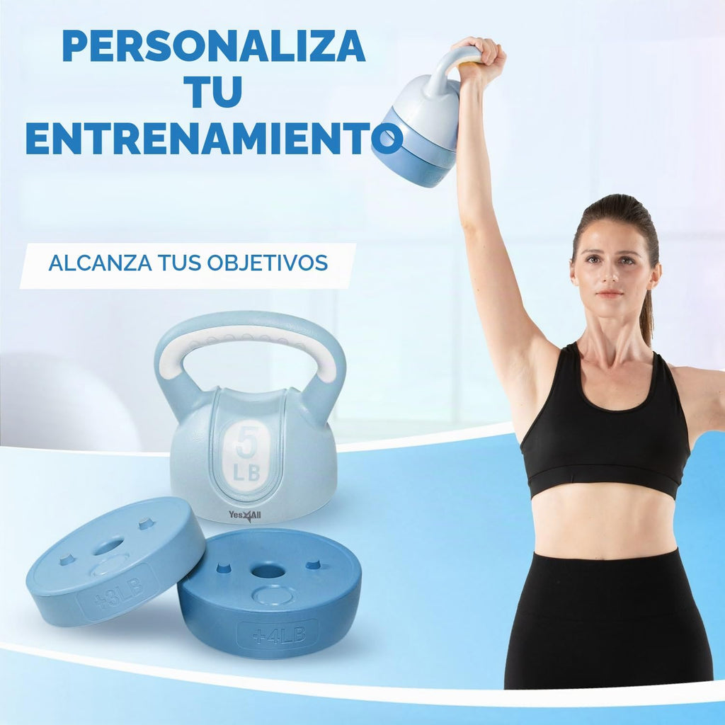 Juegos de pesas rusas Yes4All - Juego de pesas rusas ajustables para entrenamiento de fuerza - Pesas rusas con peso ajustable para entrenamientos versátiles