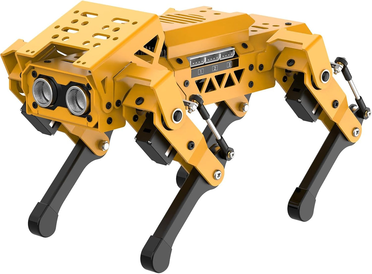 MechDog Robot Perro para Arduino Scratch Python Kit de inicio de Robot Inteligente con ESP32, Cámara AI, Reconocimiento y Seguimiento de Objetivos, Autoequilibrio, Programación de Cuadrúpedo Biónico
