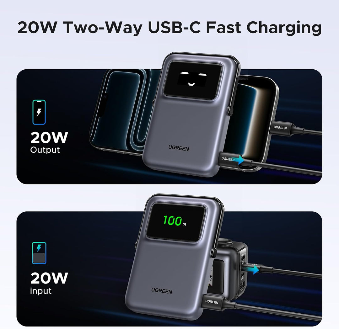 UGREEN Uno 10000mAh banco magnético PD 20W Qi 7.5W para iPhone | So...