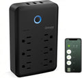 GHome Smart Extensor de tomacorriente, protector de sobretensiones con 3 regletas inteligentes controladas individualmente y 3 puertos USB inteligentes, enchufes inteligentes que funcionan con Alexa