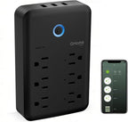 GHome Smart Extensor de tomacorriente, protector de sobretensiones con 3 regletas inteligentes controladas individualmente y 3 puertos USB inteligentes, enchufes inteligentes que funcionan con Alexa