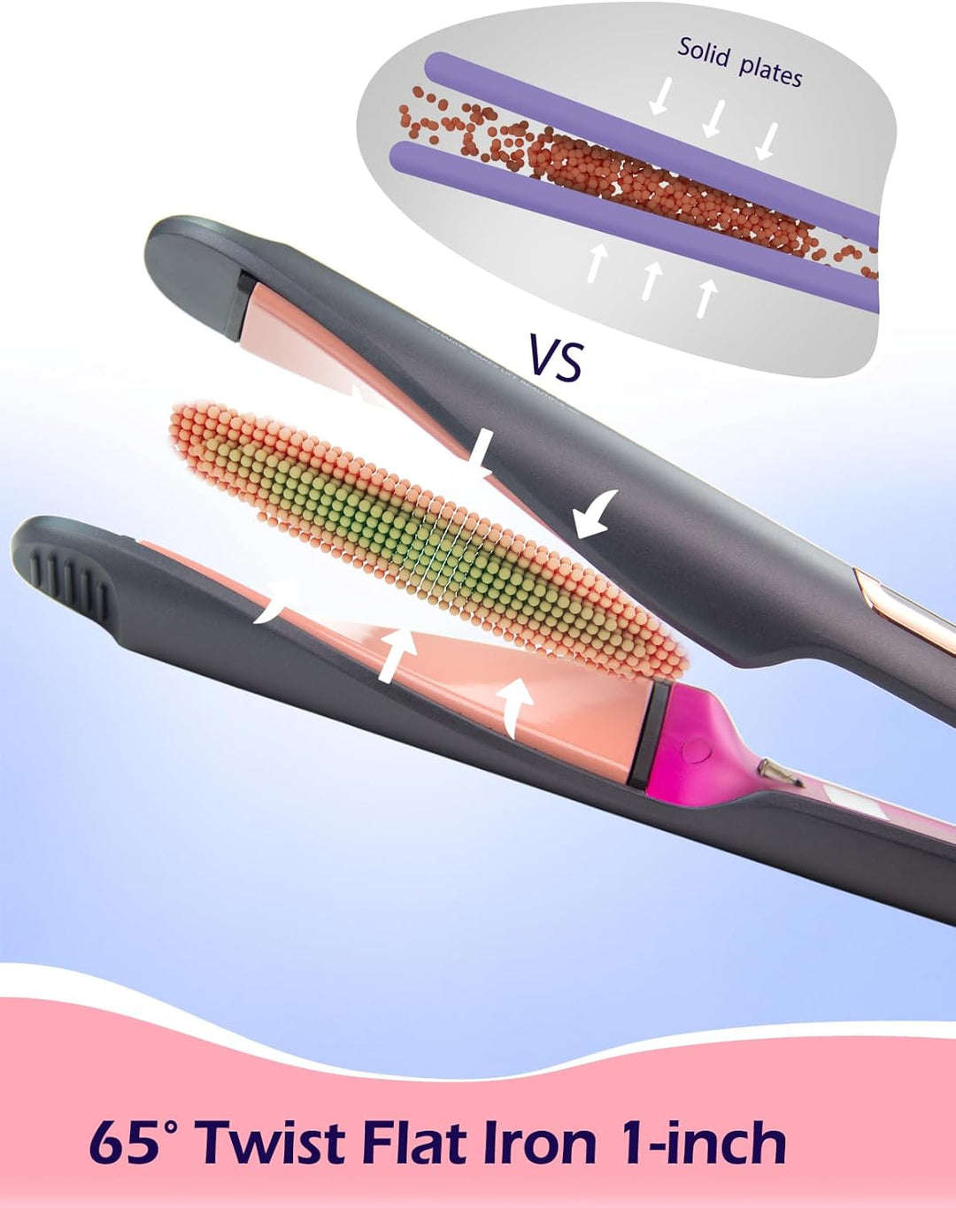 ANGENIL Plancha Plana de Cerámica Pro Twist de 1 Pulgada, Alisador...