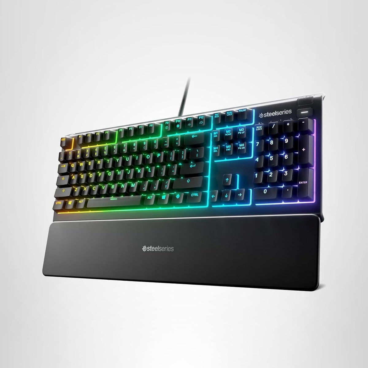 SteelSeries Apex 3 RGB - Teclado para videojuegos - Iluminación RGB...