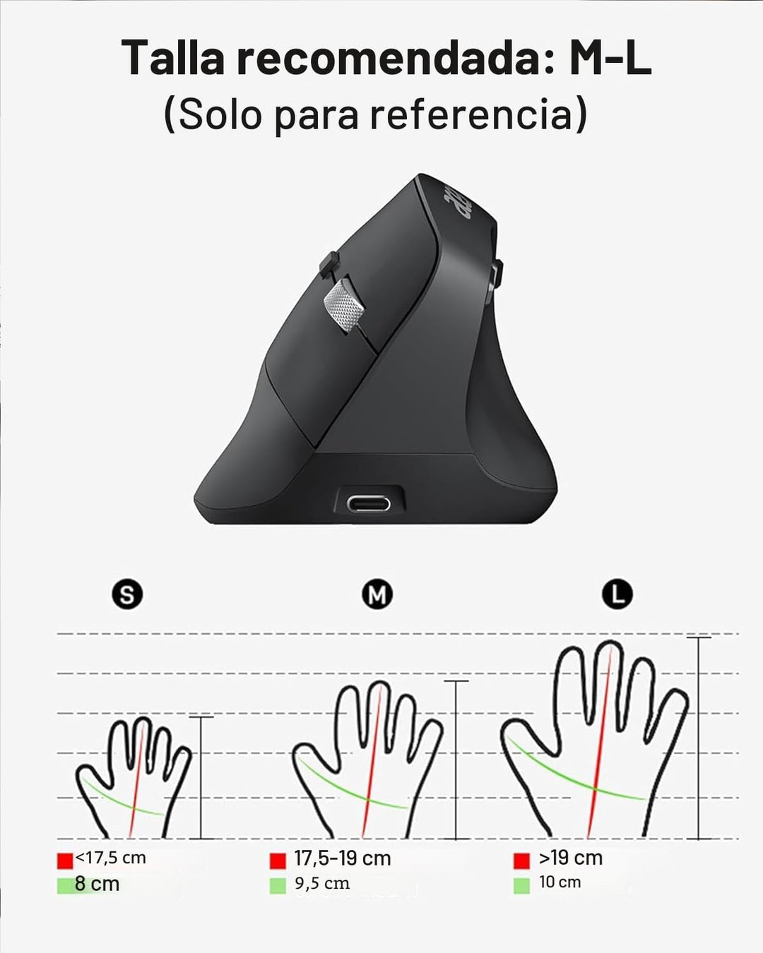 Acer Ratón Ergonómico Inalámbrico, Ratón Vertical con DPI Ajustable...
