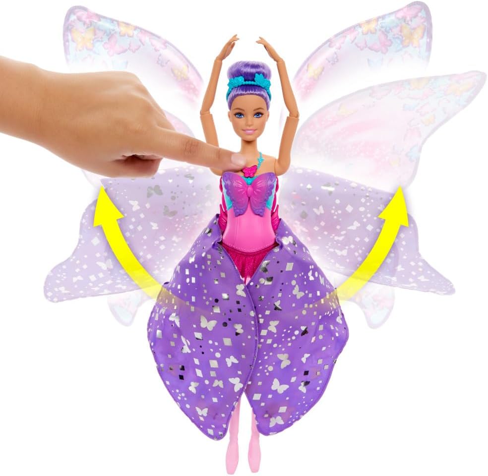 Barbie Muñeca Dance and Flutter con transformación 2 en 1 de bailar...