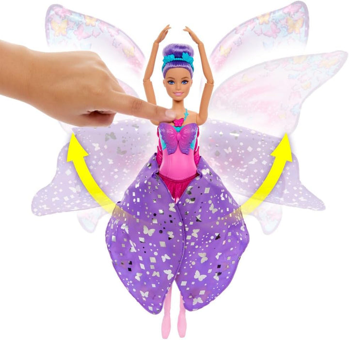 Barbie Muñeca Dance and Flutter con transformación 2 en 1 de bailar...