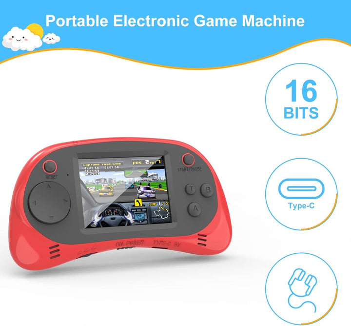 EASEGMER Reproductor de juegos de mano para niños, 220 juegos integ...