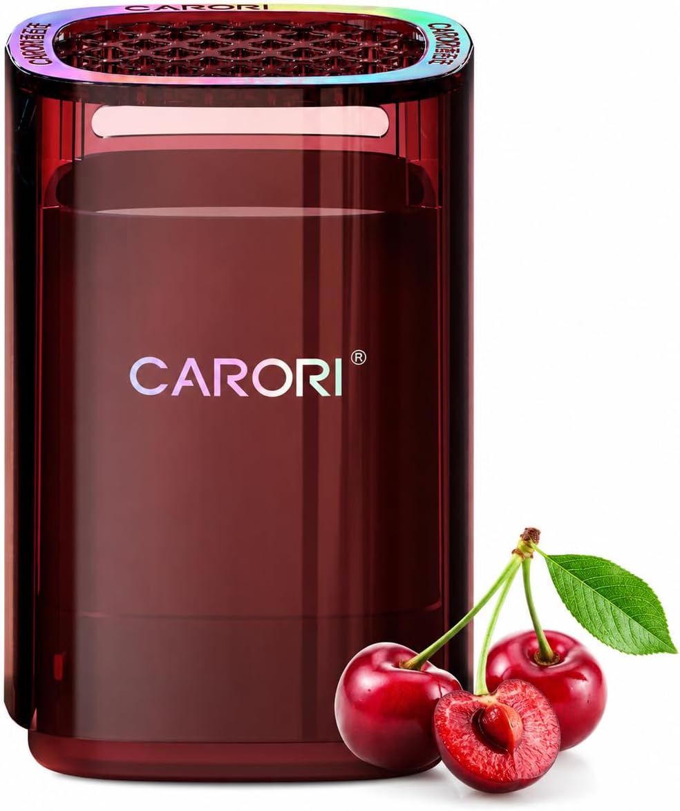 CARORI Ambientador de aire para automóvil, aroma a cereza dulce, soporte para tazas de larga duración de 30 días, difusor de aroma para automóvil, a prueba de derrames
