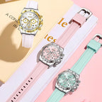 OLEVS Relojes de diamante de lujo pequeños para mujer - Pulsera de acero inoxidable, impermeables, analógicos, luminosos, con fecha, relojes de vestir de negocios para damas