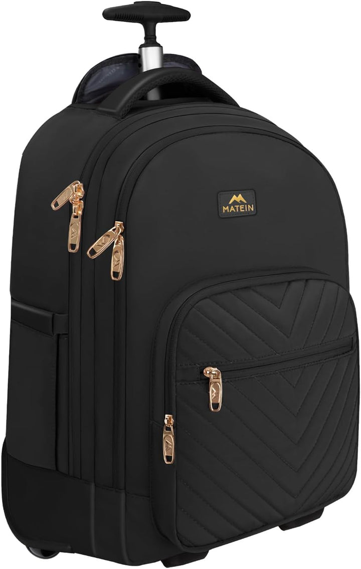 MATEIN - Mochila con ruedas para mujeres, para laptop de 17 pulgada...