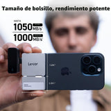 Lexar SSD portátil Go de 2 TB con concentrador, lectura de 1050 MB\...